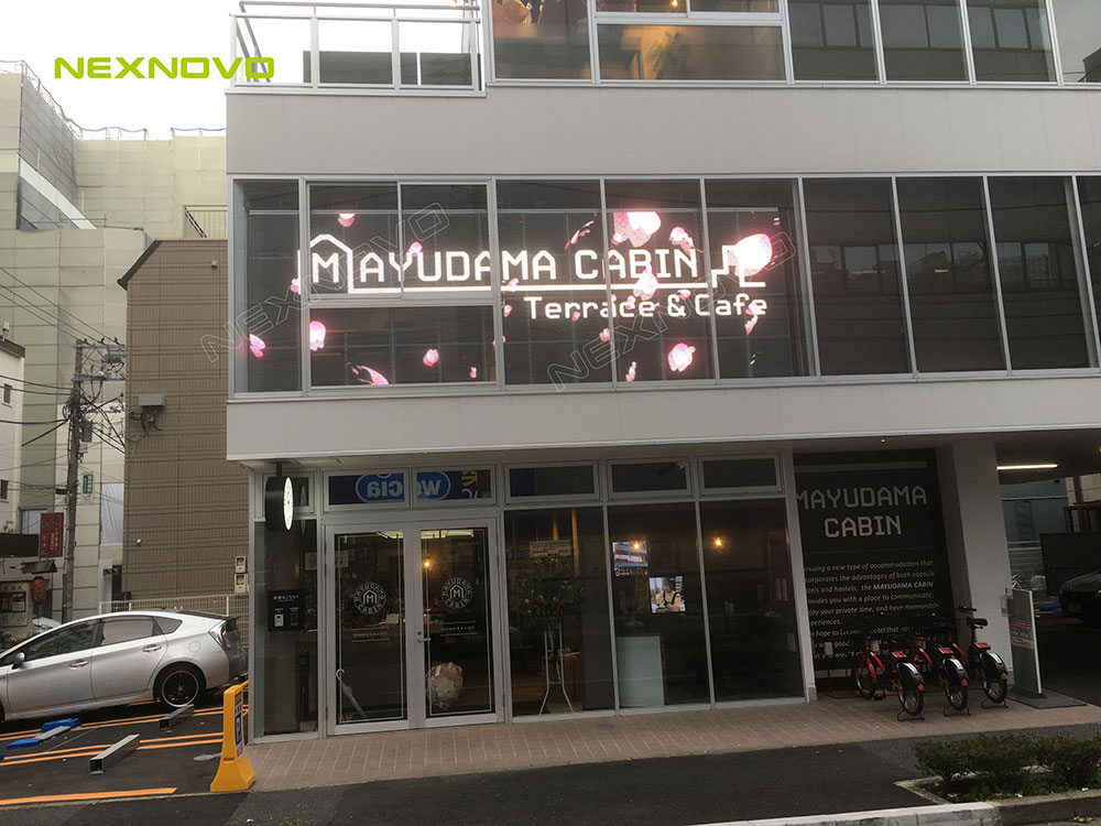 日本Mayudama Cabin 酒店玻璃LED顯示屏項(xiàng)目(圖5)